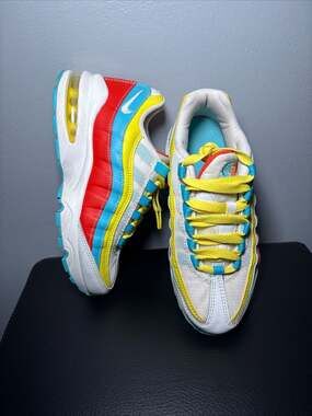 Nike Air Max 95 GS 4Y Blue Fury White Opti Yellow (CK0055-400)